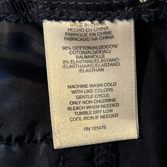 Jones New York Navy Blue Polka Dot Crop Pants 10 - Picture 6 of 6